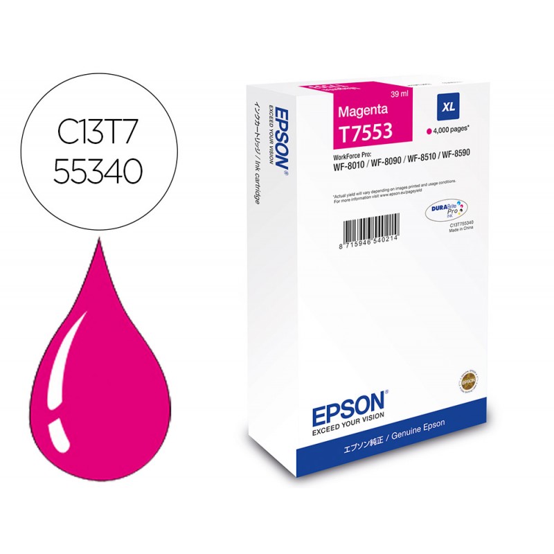 Tinteiro epson magenta xl...