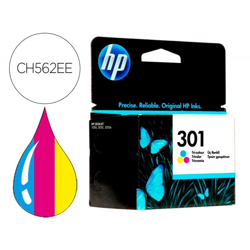 Tinteiro hp 301 tricolor