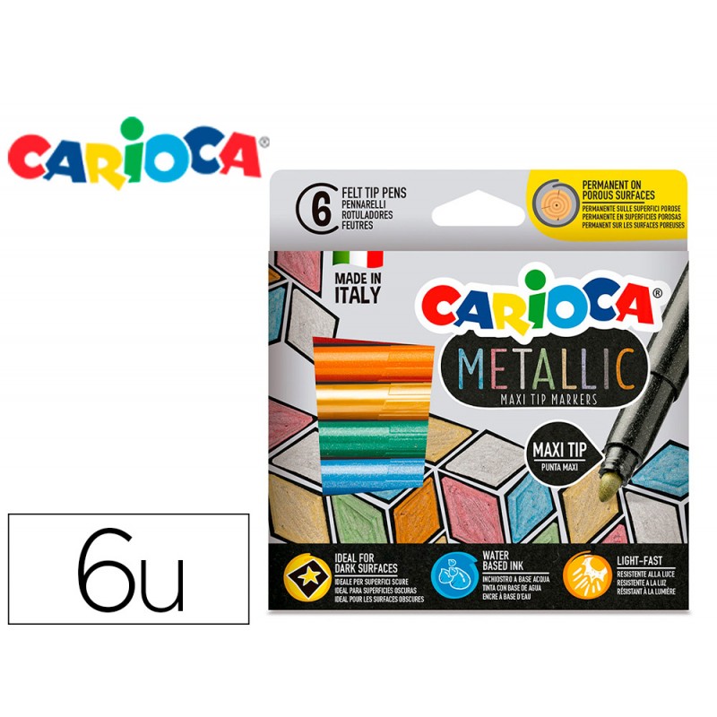 Marcador carioca metallic...