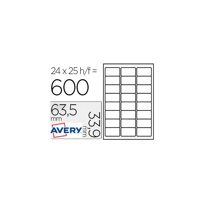Etiqueta adesiva avery para...
