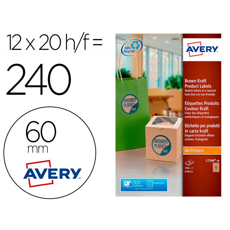 Etiqueta adesiva avery...