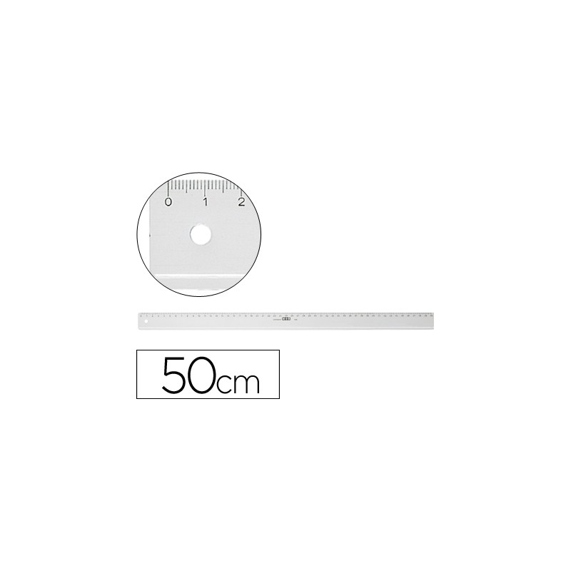 Regua m+r 50 cm plastico...