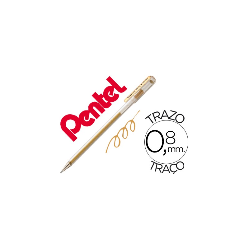 Roller pentel k118 ouro metal