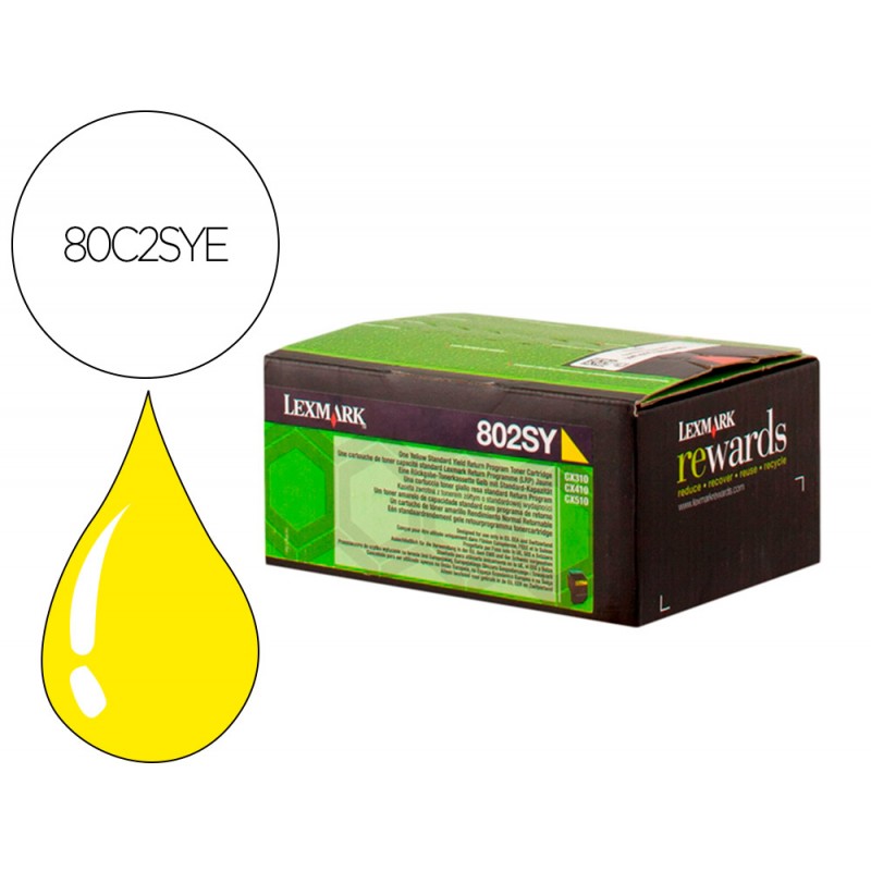 Toner laser lexmark 80c2sye...