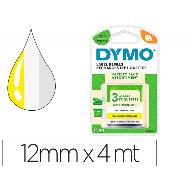 Fita dymo metalizada...