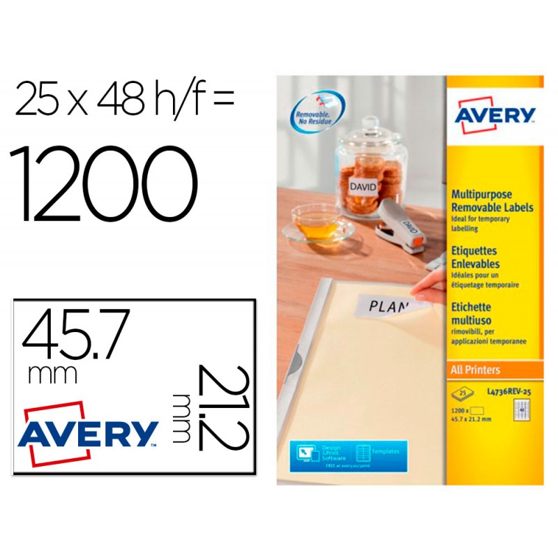 Etiqueta adesiva avery...