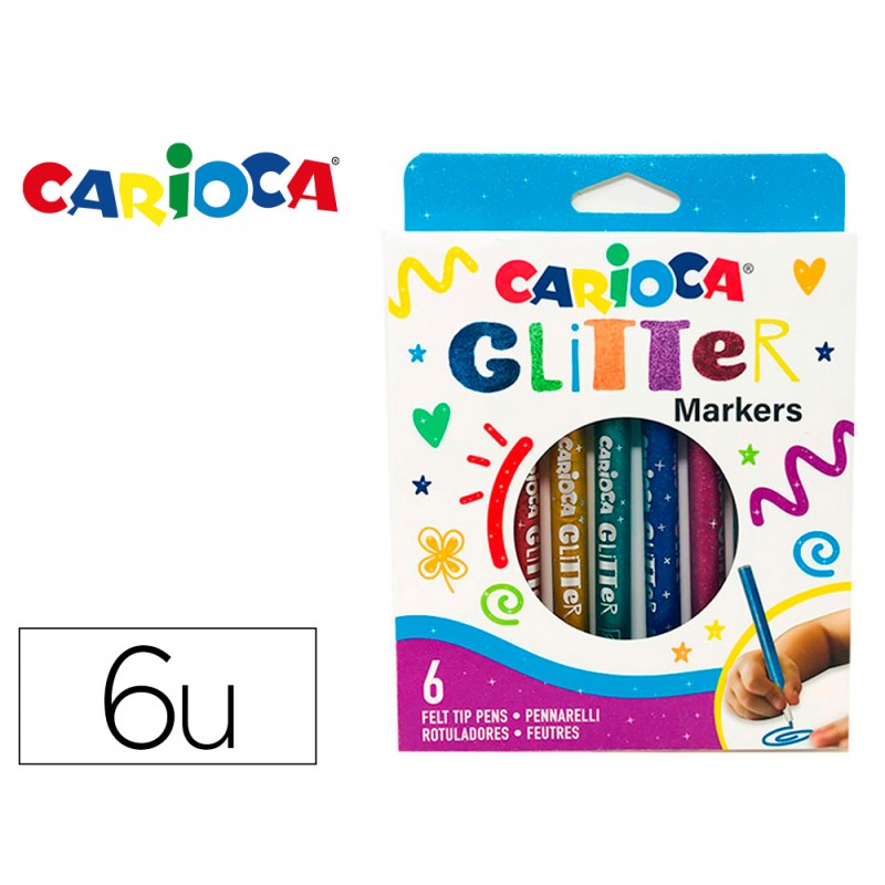 Marcador carioca glitter...
