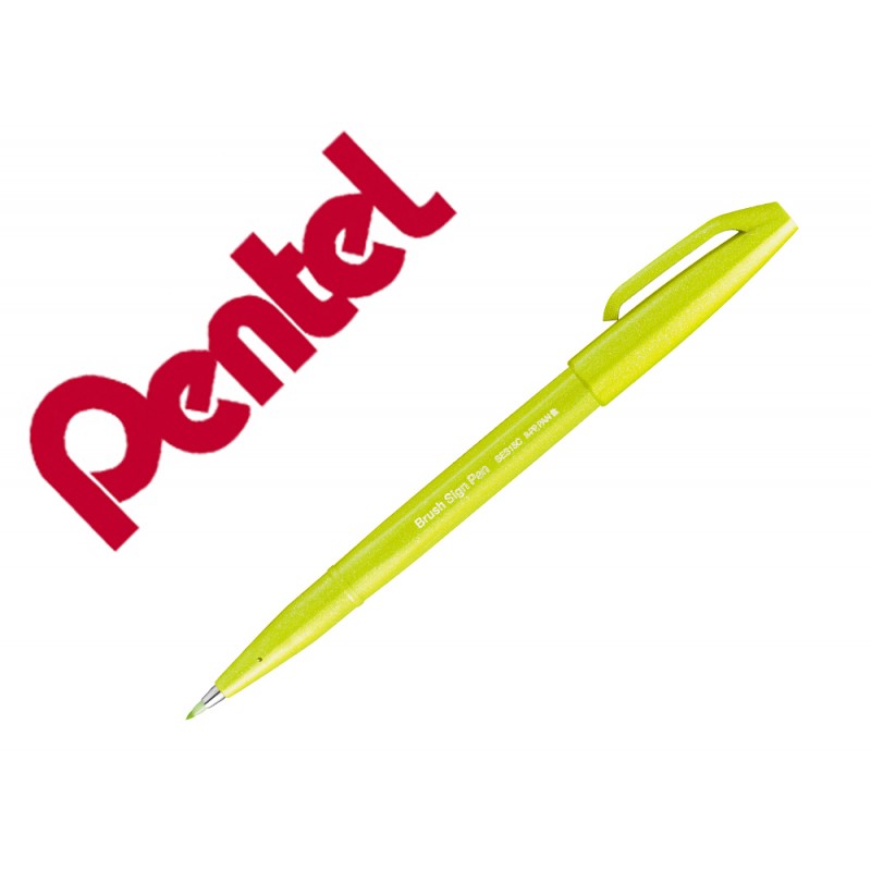 Marcador pentel brush sign...